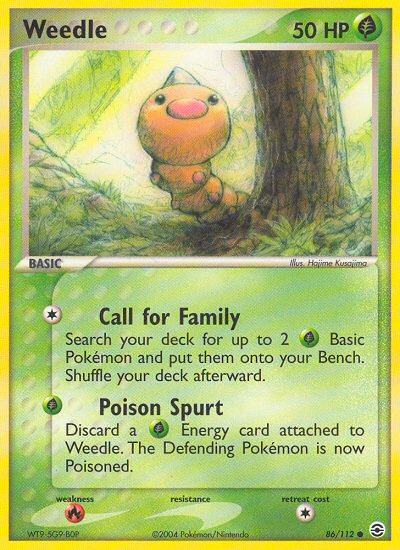 Weedle (86/112) [EX: FireRed & LeafGreen] | Jomio and Rueliete's Cards and Comics