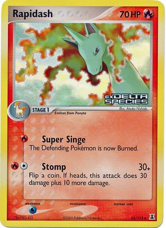 Rapidash (52/113) (Stamped) [EX: Delta Species] | Jomio and Rueliete's Cards and Comics