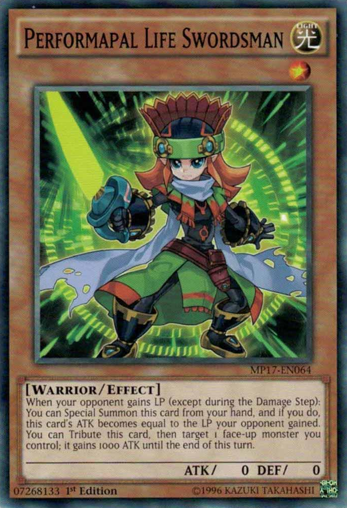 Performapal Life Swordsman [MP17-EN064] Common | Jomio and Rueliete's Cards and Comics