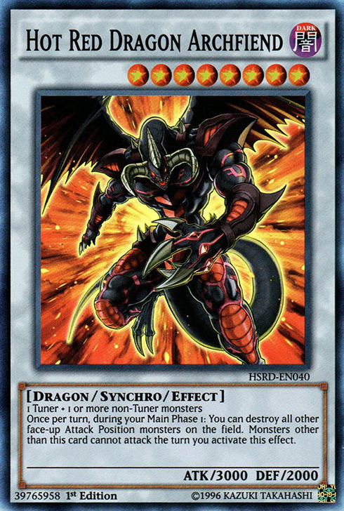 Hot Red Dragon Archfiend [HSRD-EN040] Super Rare | Jomio and Rueliete's Cards and Comics