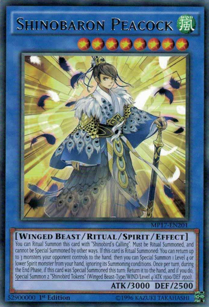 Shinobaron Peacock [MP17-EN201] Rare | Jomio and Rueliete's Cards and Comics