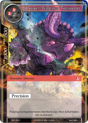 [Variant] Ferocious Triceratops (ADK-152) [Advent of the Demon King] | Jomio and Rueliete's Cards and Comics