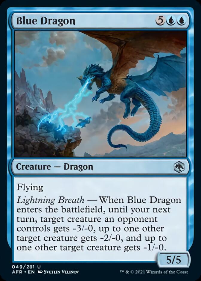 Blue Dragon [Dungeons & Dragons: Adventures in the Forgotten Realms] | Jomio and Rueliete's Cards and Comics