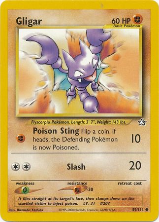 Gligar (59/111) [Neo Genesis Unlimited] | Jomio and Rueliete's Cards and Comics