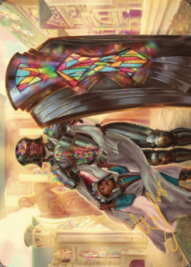 Guardian of New Benalia Art Card (Gold-Stamped Signature) [Dominaria United Art Series] | Jomio and Rueliete's Cards and Comics