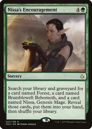 Nissa's Encouragement [Hour of Devastation] | Jomio and Rueliete's Cards and Comics