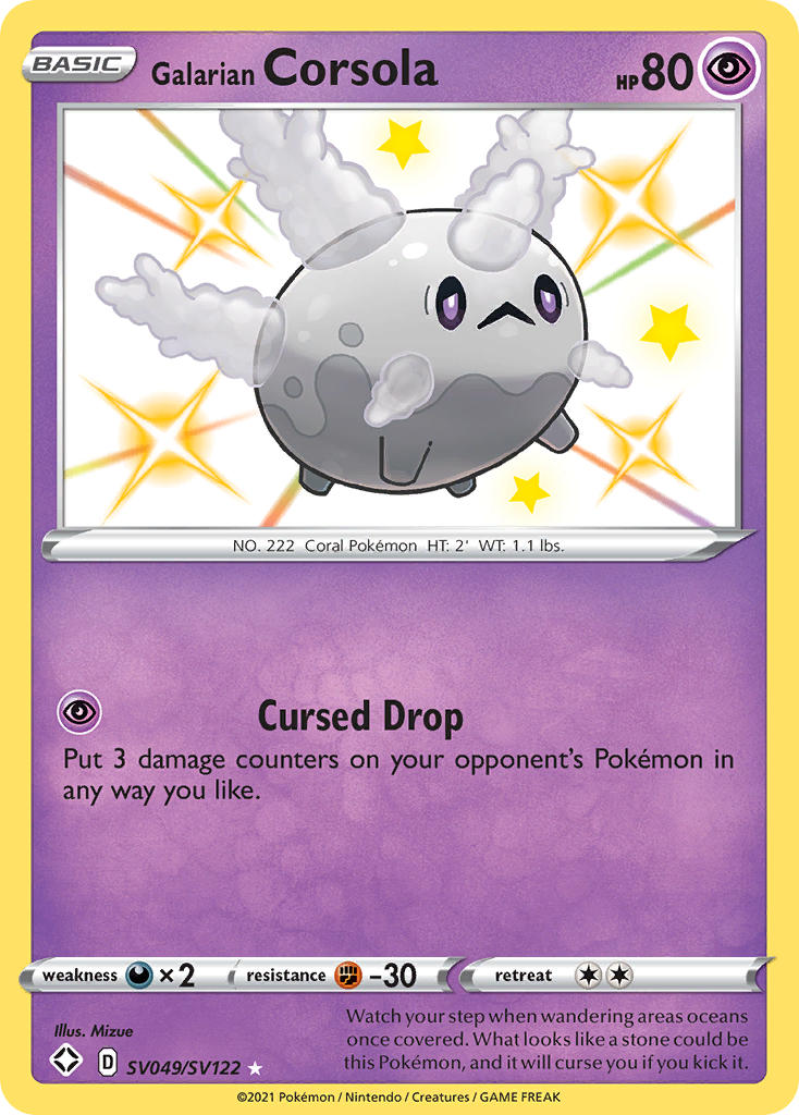 Galarian Corsola (SV049/SV122) [Sword & Shield: Shining Fates] | Jomio and Rueliete's Cards and Comics