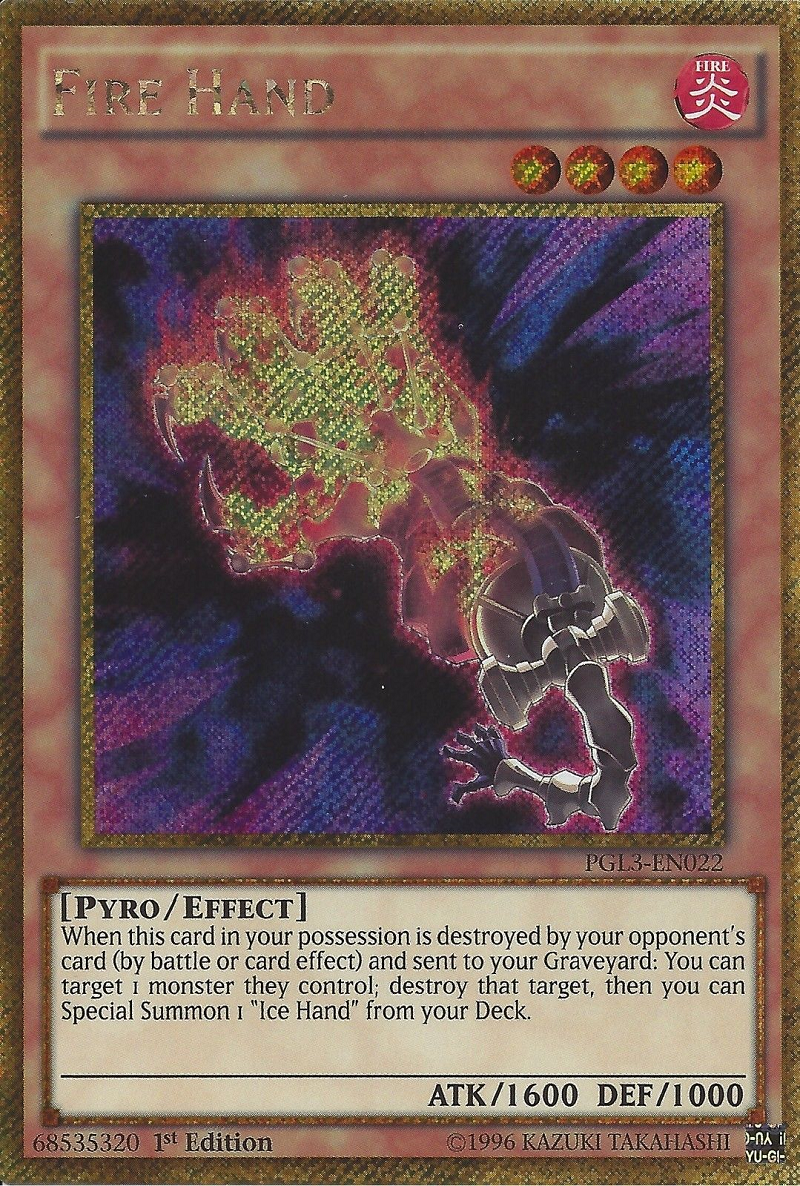 Fire Hand [PGL3-EN022] Gold Secret Rare | Jomio and Rueliete's Cards and Comics