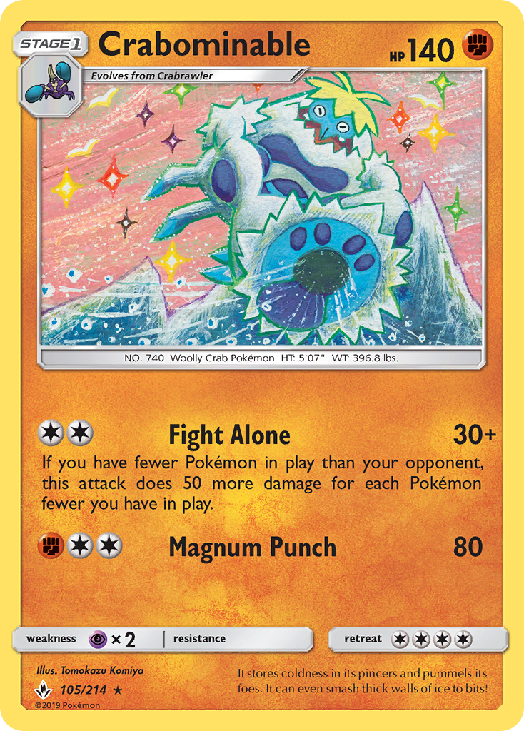 Crabominable (105/214) [Sun & Moon: Unbroken Bonds] | Jomio and Rueliete's Cards and Comics