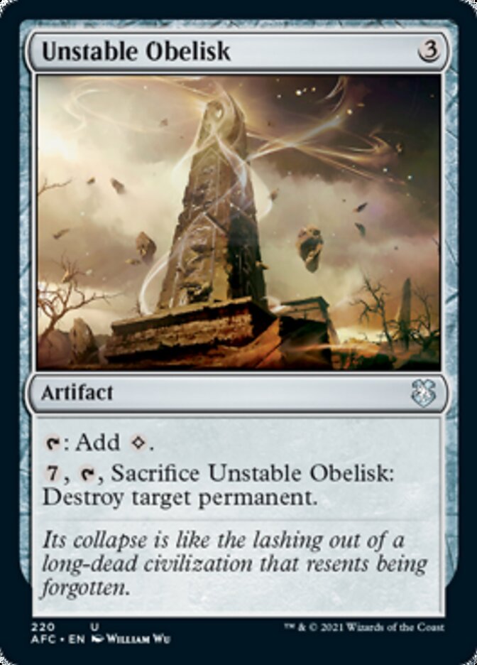 Unstable Obelisk [Dungeons & Dragons: Adventures in the Forgotten Realms Commander] | Jomio and Rueliete's Cards and Comics