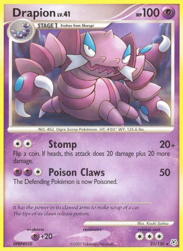 Drapion (23/130) [Diamond & Pearl: Base Set] | Jomio and Rueliete's Cards and Comics
