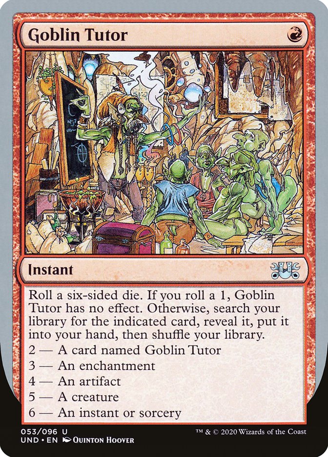 Goblin Tutor [Unsanctioned] | Jomio and Rueliete's Cards and Comics
