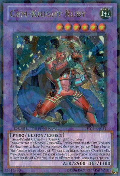Gem-Knight Ruby [DT05-EN034] Ultra Rare | Jomio and Rueliete's Cards and Comics