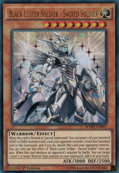 Black Luster Soldier - Sacred Soldier [BOSH-EN097] Ultra Rare | Jomio and Rueliete's Cards and Comics