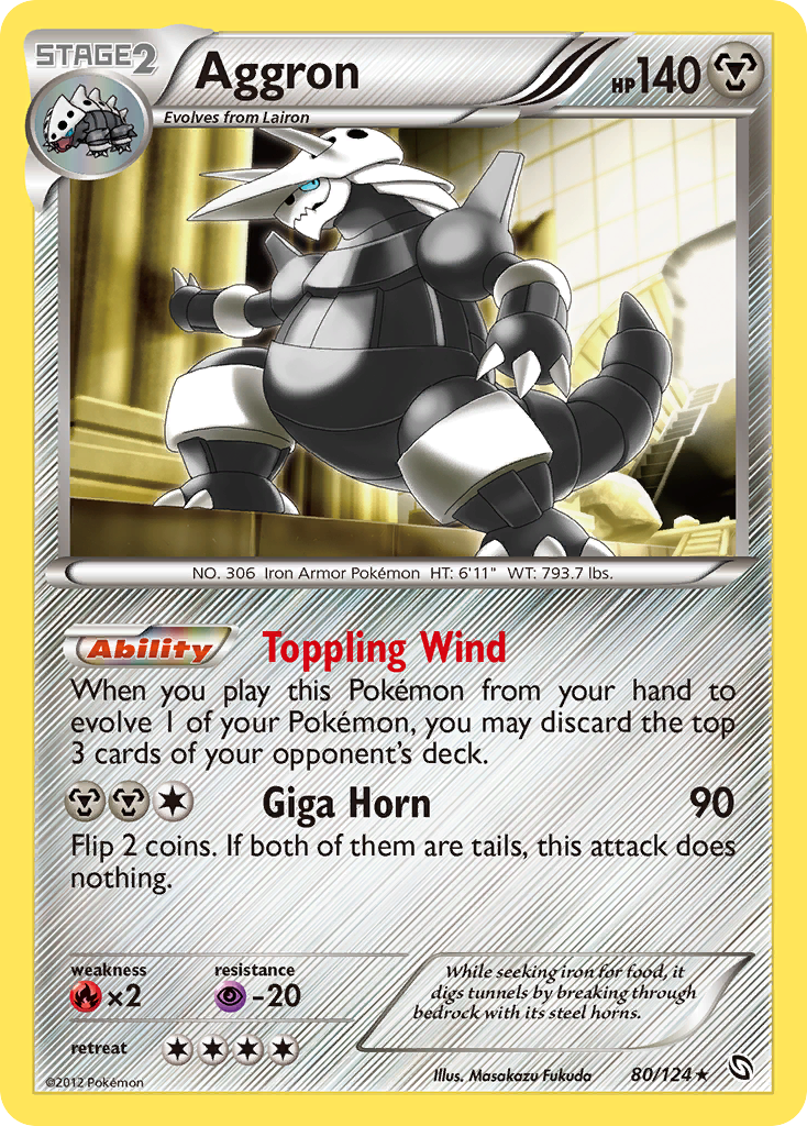 Aggron (80/124) [Black & White: Dragons Exalted] | Jomio and Rueliete's Cards and Comics
