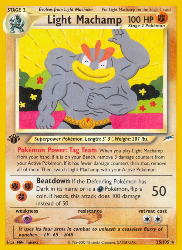Light Machamp (25/105) [Neo Destiny 1st Edition] | Jomio and Rueliete's Cards and Comics