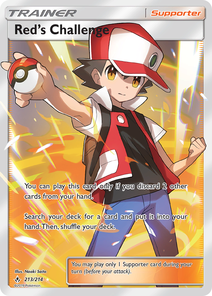 Red's Challenge (213/214) [Sun & Moon: Unbroken Bonds] | Jomio and Rueliete's Cards and Comics