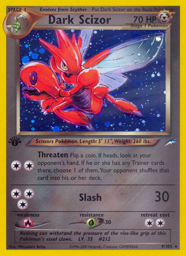 Dark Scizor (9/105) [Neo Destiny 1st Edition] | Jomio and Rueliete's Cards and Comics