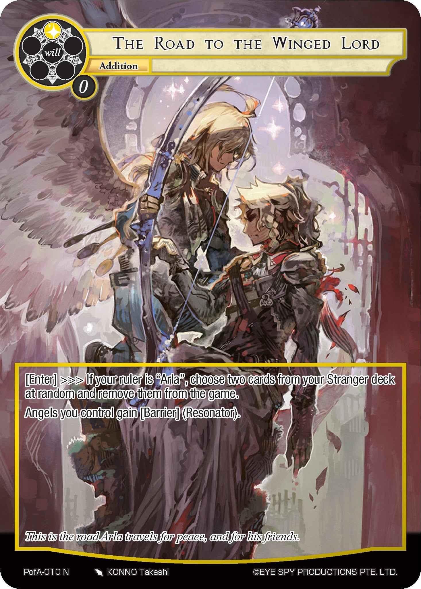 The Road to the Winged Lord (Full Art) (PofA-010) [Alice Origin IV: Prologue of Attoractia] | Jomio and Rueliete's Cards and Comics