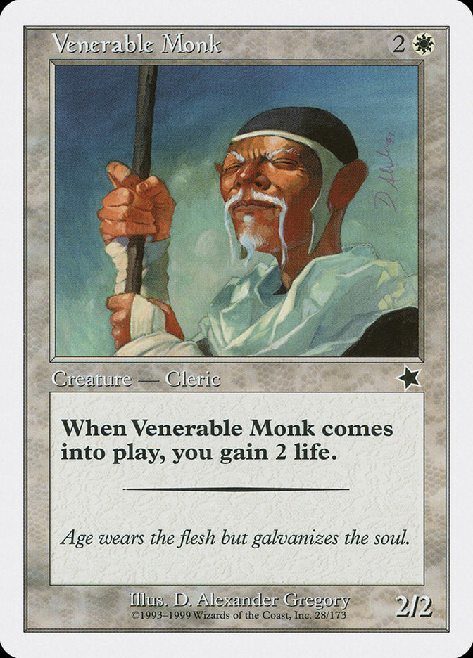 Venerable Monk [Starter 1999] | Jomio and Rueliete's Cards and Comics