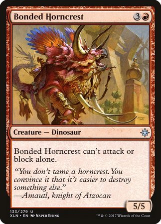 Bonded Horncrest [Ixalan] | Jomio and Rueliete's Cards and Comics