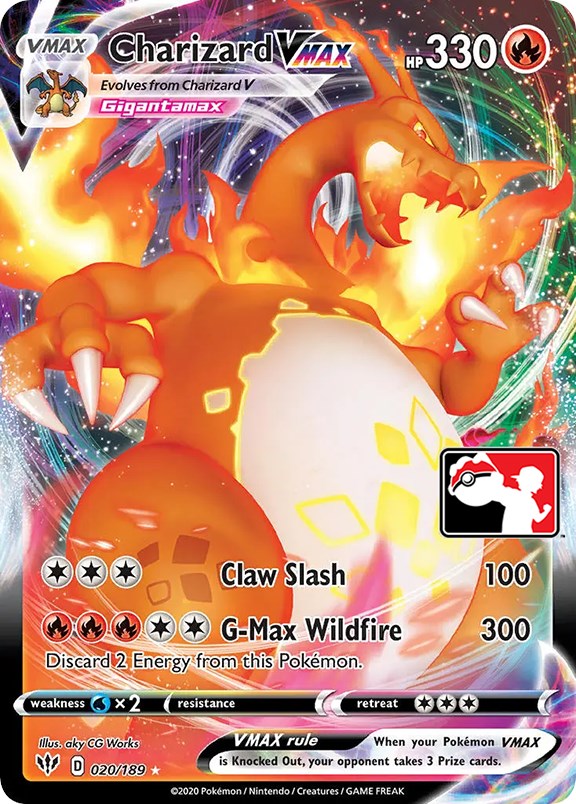 Charizard VMAX (020/189) [Prize Pack Series One] | Jomio and Rueliete's Cards and Comics