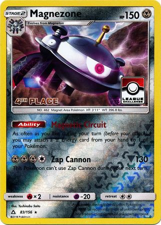 Magnezone (83/156) (League Promo 4th Place) [Sun & Moon: Ultra Prism] | Jomio and Rueliete's Cards and Comics