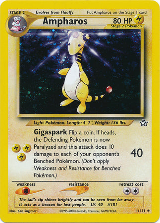 Ampharos (1/111) [Neo Genesis Unlimited] | Jomio and Rueliete's Cards and Comics