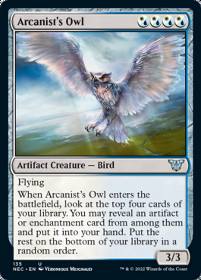 Arcanist's Owl [Kamigawa: Neon Dynasty Commander] | Jomio and Rueliete's Cards and Comics