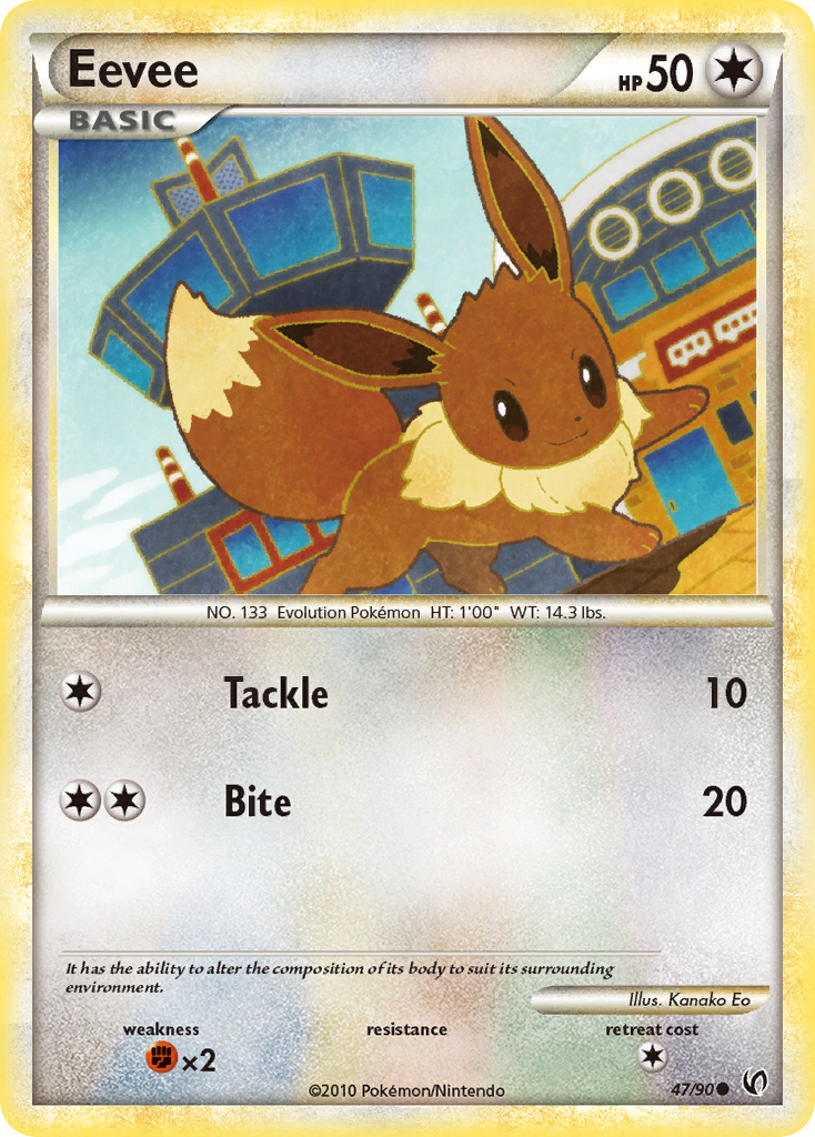 Eevee (47/90) [HeartGold & SoulSilver: Undaunted] | Jomio and Rueliete's Cards and Comics