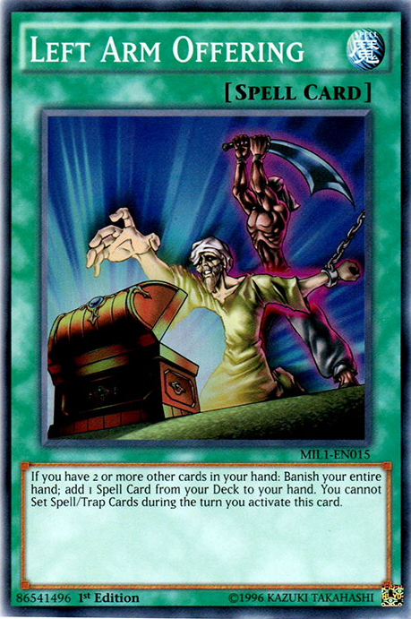 Left Arm Offering [MIL1-EN015] Super Rare | Jomio and Rueliete's Cards and Comics