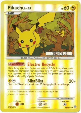 Pikachu (94/123) [Burger King Promos: 2008 Collection] | Jomio and Rueliete's Cards and Comics