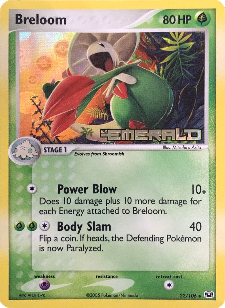 Breloom (22/106) (Stamped) [EX: Emerald] | Jomio and Rueliete's Cards and Comics