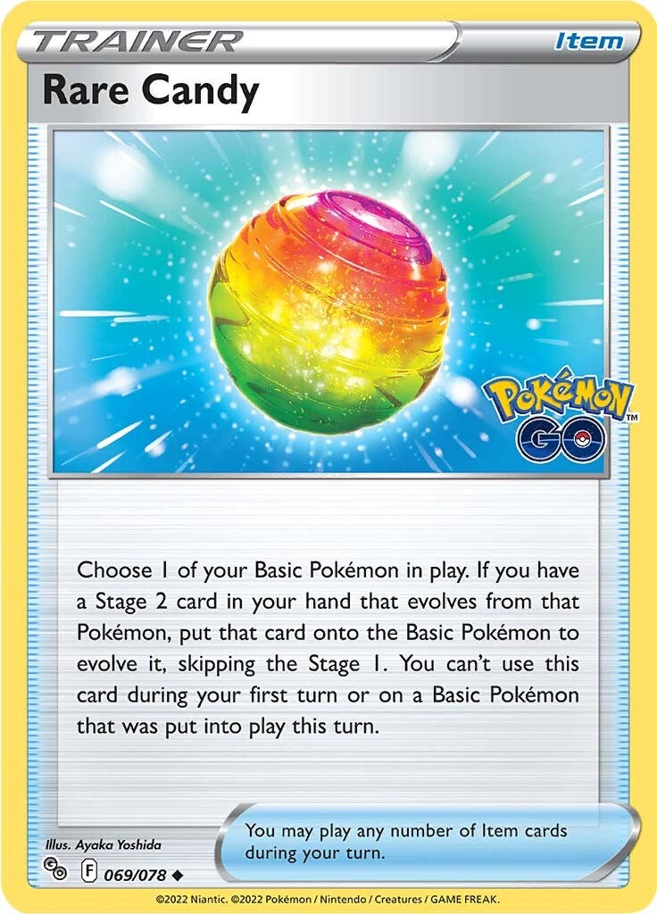 Rare Candy (069/078) [Pokémon GO] | Jomio and Rueliete's Cards and Comics