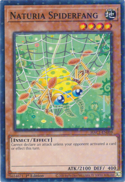 Naturia Spiderfang (Duel Terminal) [HAC1-EN098] Common | Jomio and Rueliete's Cards and Comics