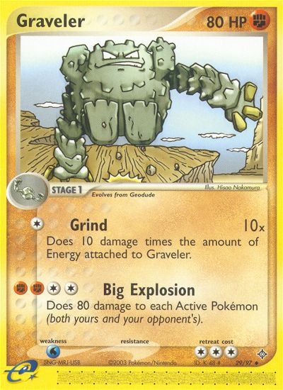 Graveler (29/97) [EX: Dragon] | Jomio and Rueliete's Cards and Comics