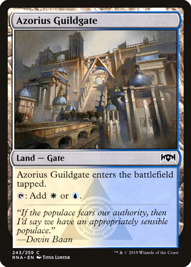 Azorius Guildgate (243/259) [Ravnica Allegiance] | Jomio and Rueliete's Cards and Comics