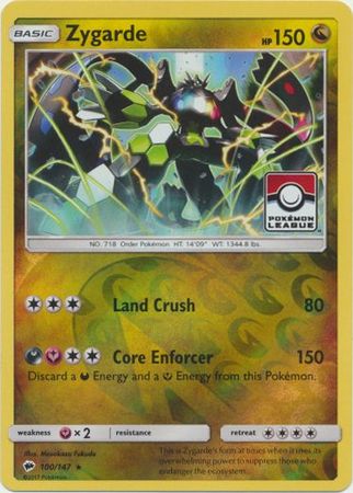 Zygarde (100/147) (League Promo) [Sun & Moon: Burning Shadows] | Jomio and Rueliete's Cards and Comics