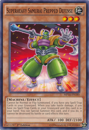 Superheavy Samurai Prepped Defense [MP16-EN180] Common | Jomio and Rueliete's Cards and Comics
