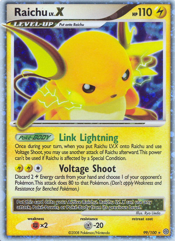 Raichu LV.X (99/100) [Diamond & Pearl: Stormfront] | Jomio and Rueliete's Cards and Comics