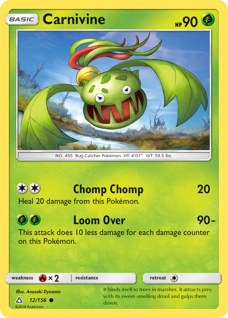 Carnivine (12/156) [Sun & Moon: Ultra Prism] | Jomio and Rueliete's Cards and Comics