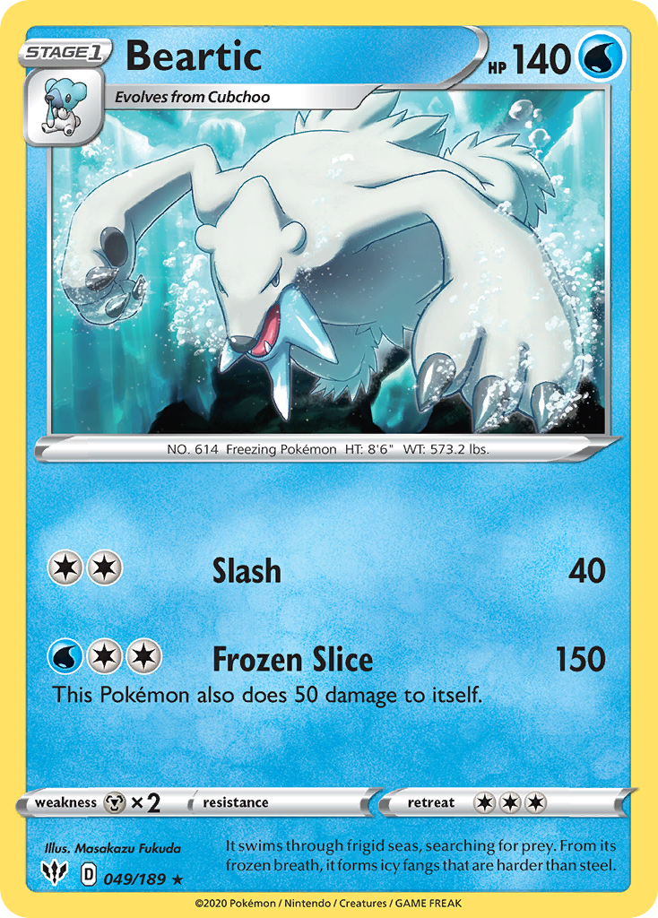 Beartic (049/189) [Sword & Shield: Darkness Ablaze] | Jomio and Rueliete's Cards and Comics