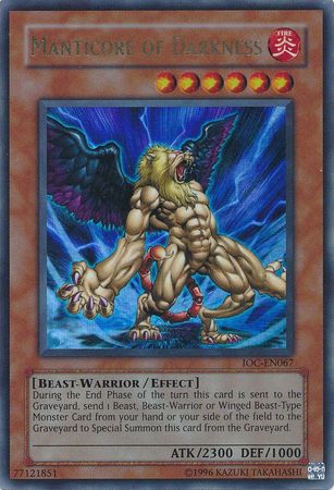 Manticore of Darkness [IOC-EN067] Ultra Rare | Jomio and Rueliete's Cards and Comics