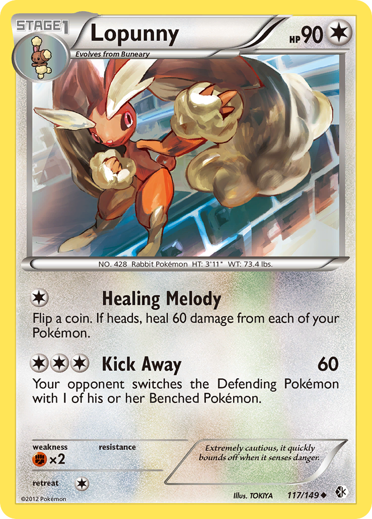 Lopunny (117/149) [Black & White: Boundaries Crossed] | Jomio and Rueliete's Cards and Comics