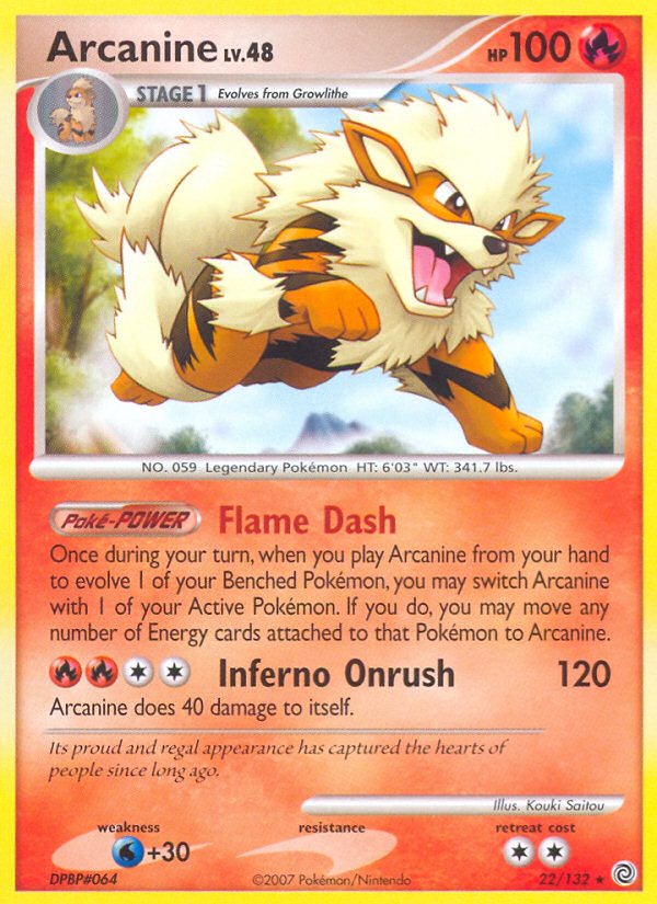 Arcanine (22/132) [Diamond & Pearl: Secret Wonders] | Jomio and Rueliete's Cards and Comics
