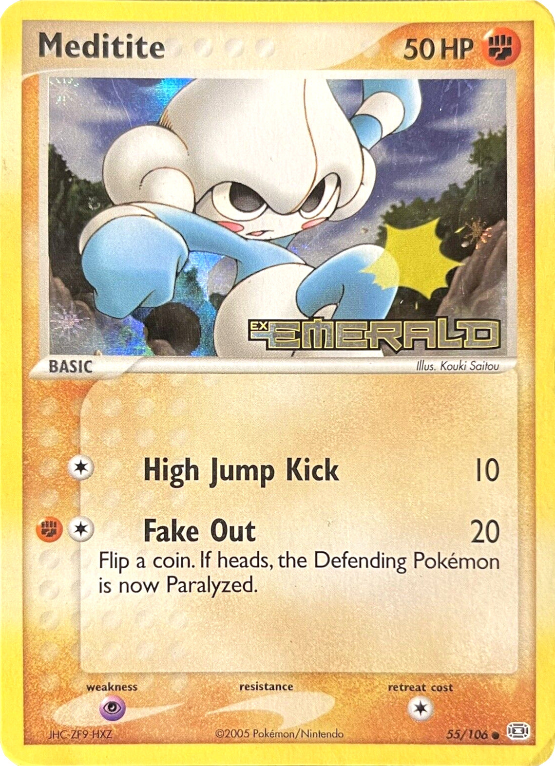 Meditite (55/106) (Stamped) [EX: Emerald] | Jomio and Rueliete's Cards and Comics
