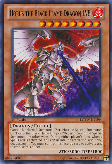 Horus the Black Flame Dragon LV8 [LCYW-EN199] Common | Jomio and Rueliete's Cards and Comics