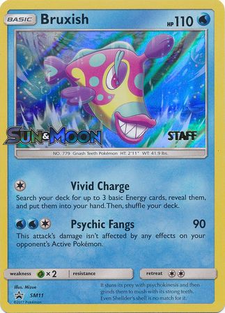 Bruxish (SM11) (Staff Prerelease Promo) [Sun & Moon: Black Star Promos] | Jomio and Rueliete's Cards and Comics