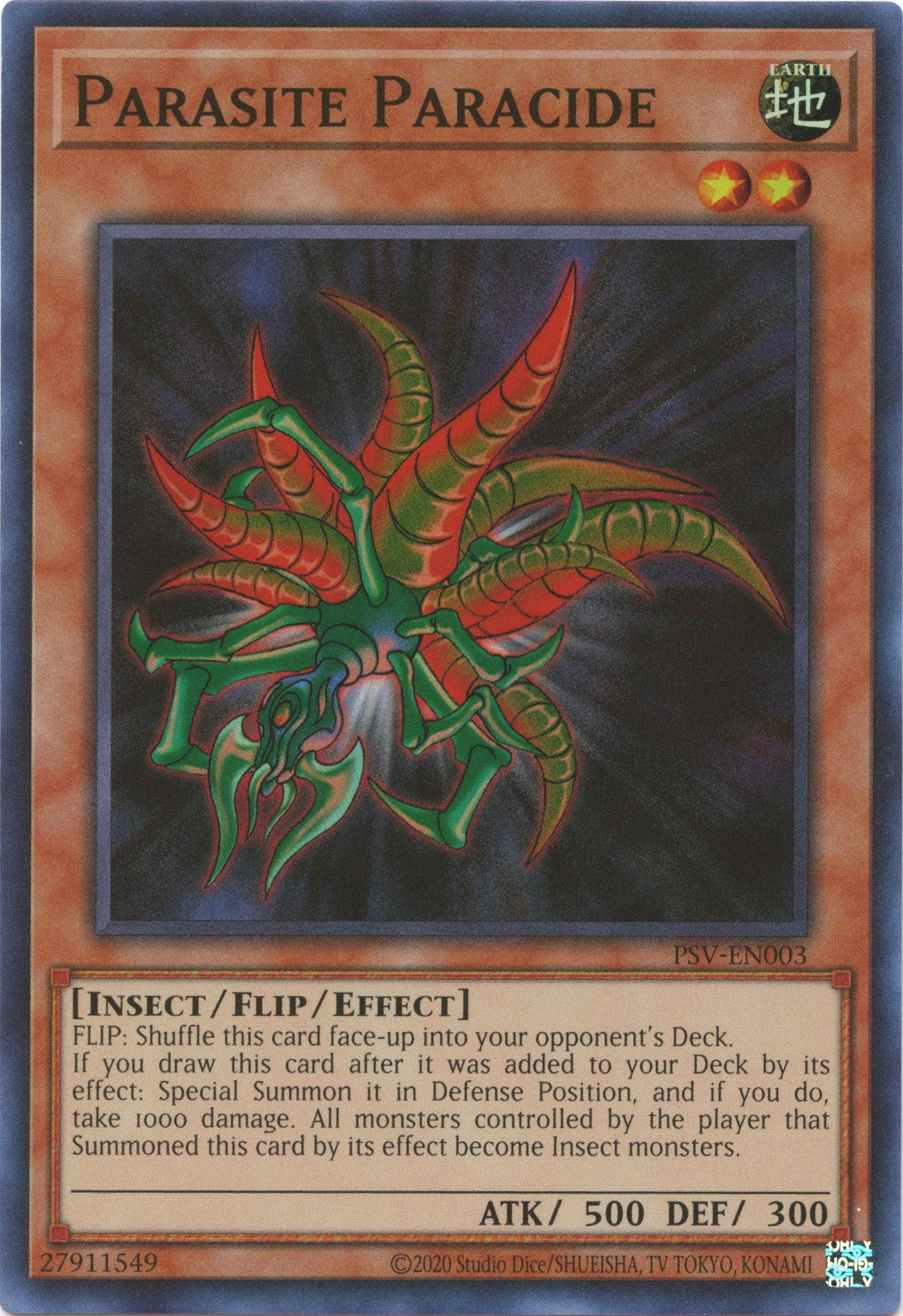 Parasite Paracide (25th Anniversary) [PSV-EN003] Super Rare | Jomio and Rueliete's Cards and Comics