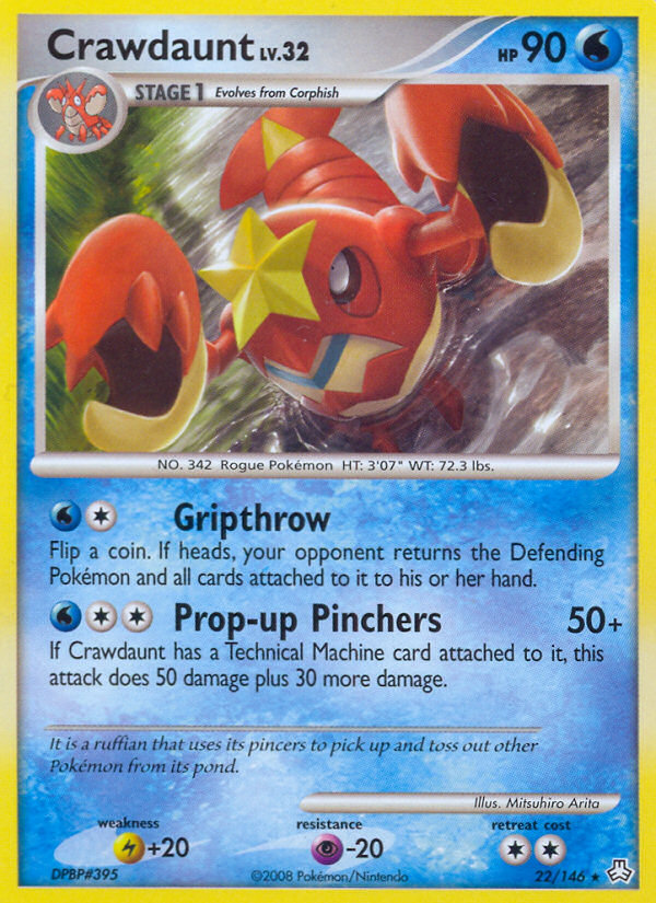 Crawdaunt (22/146) [Diamond & Pearl: Legends Awakened] | Jomio and Rueliete's Cards and Comics